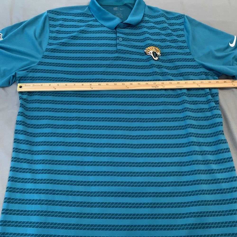 Jacksonville Jaguars Shirt Mens 2XL Blue NFL‎ Football Nike Dri Fit Polo